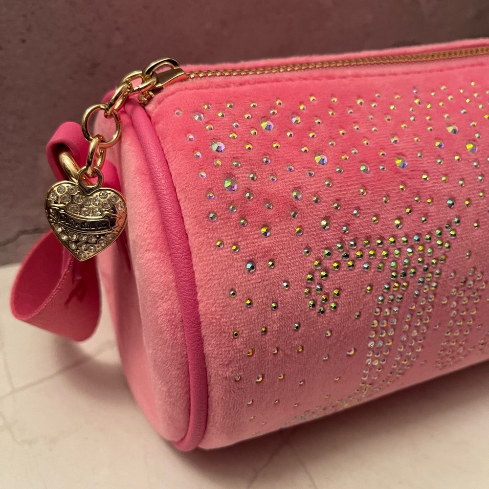 ❌SOLD JUICY COUTURE LET IT SHINE ROLL BAG JUICY PINK  NWOT - Picture 9 of 15
